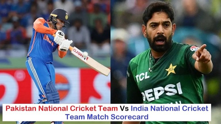 Pakistan National Cricket Team Vs India National Cricket Team Match Scorecard